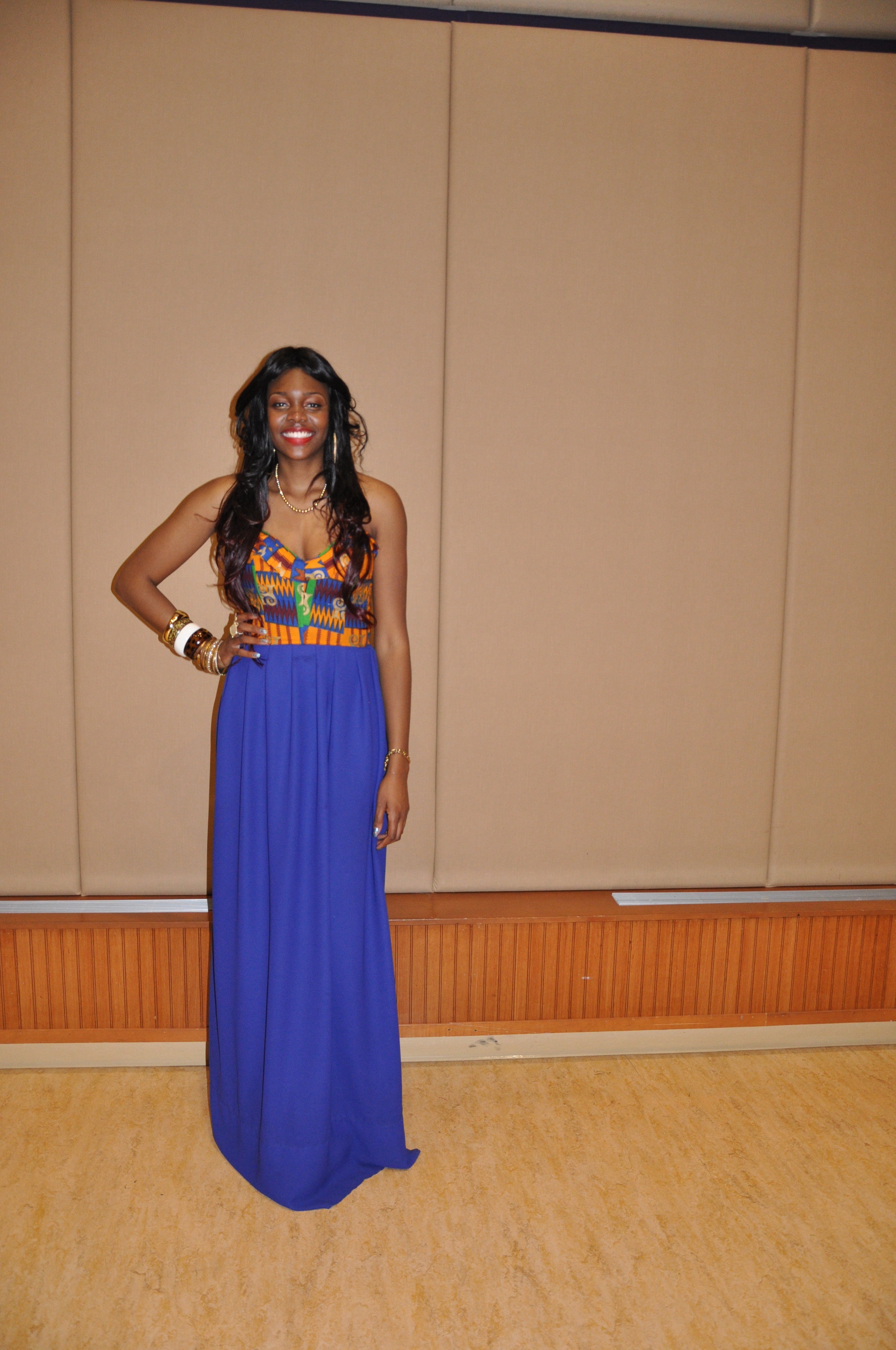 Ankara Print Chiffon Gown for the 2nd Annual Miss Africa PSU 2012 3