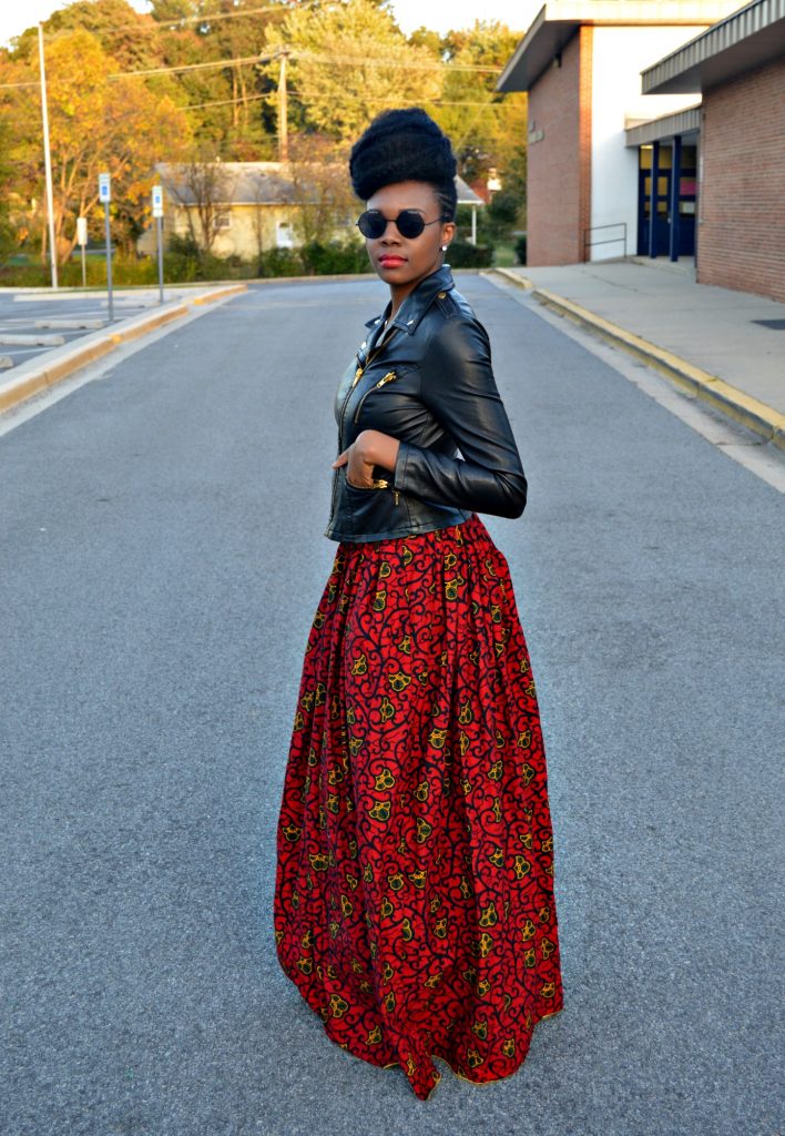 leather-ankara-black-forever-21-leather-jacket-black-croptop-and-red-puksies-wardrobe-aymone-maxi-skirt-for-all-things-ankara-fashion-week-2014-day-1-2