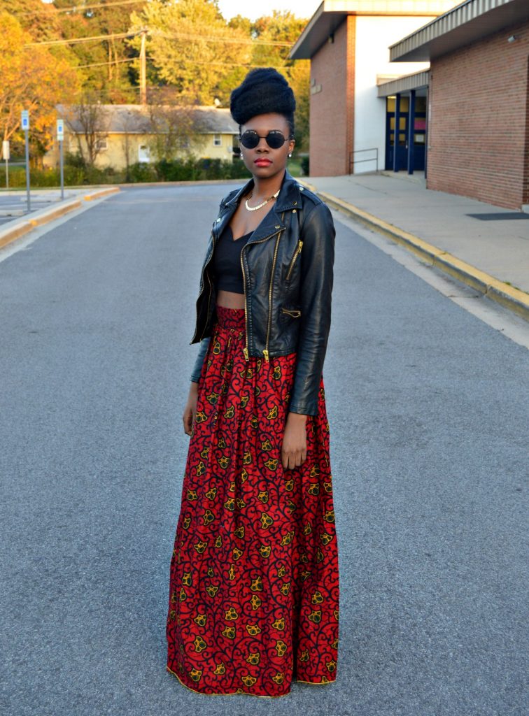 leather-ankara-black-forever-21-leather-jacket-black-croptop-and-red-puksies-wardrobe-aymone-maxi-skirt-for-all-things-ankara-fashion-week-2014-day-1-3
