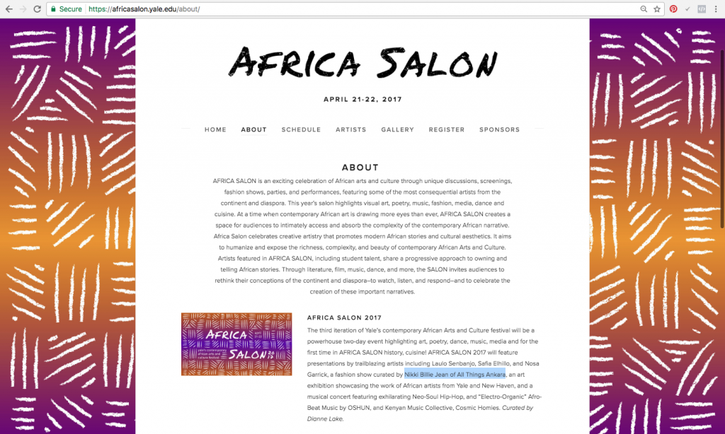 Nikki Billie Jean Featured Artist at Africa Salon 2017 2