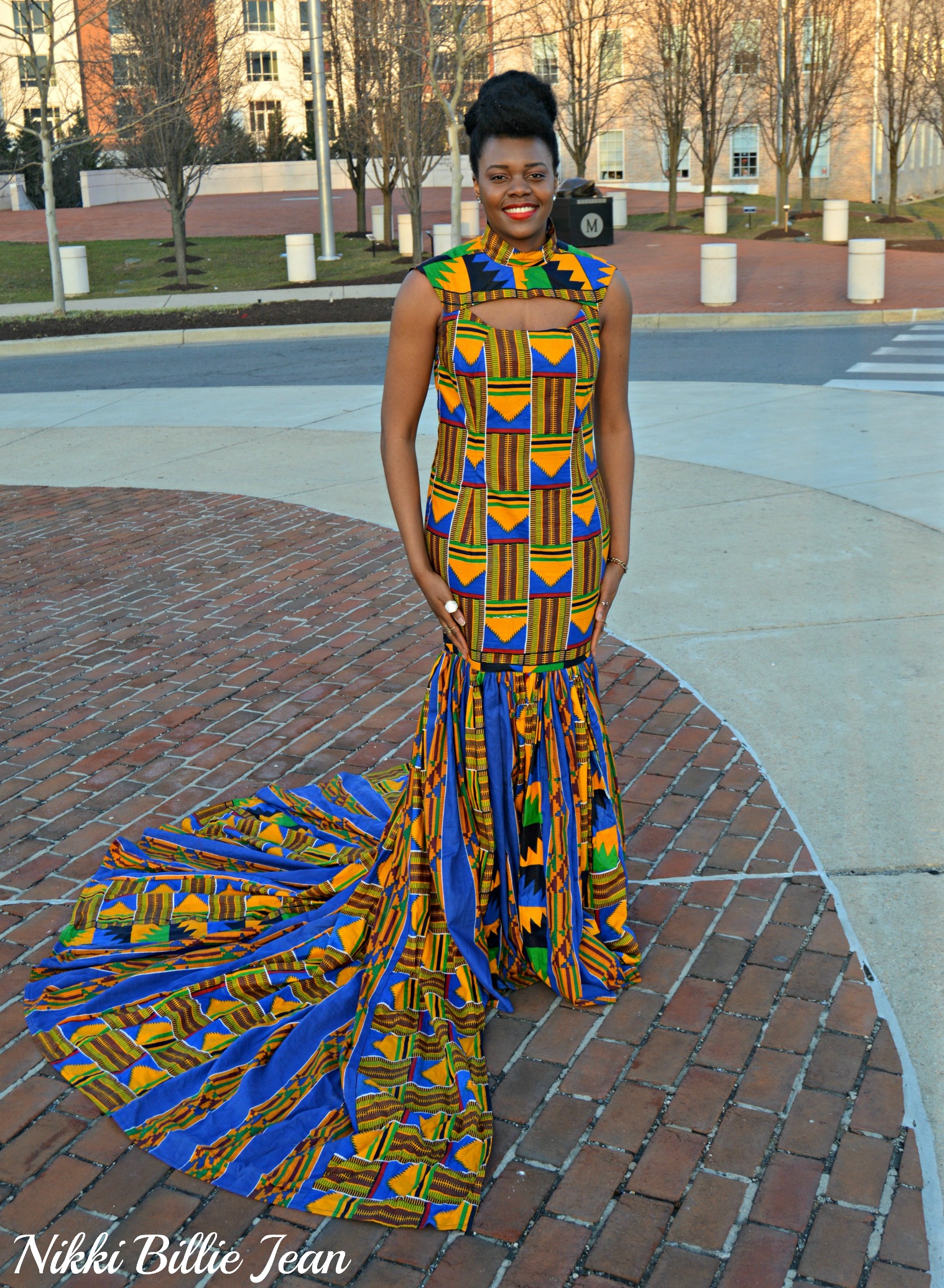 Nikki Billie Jean’s Mixed Kente Print Gown for the Exquisite Ghana Independence Ball 2016 1