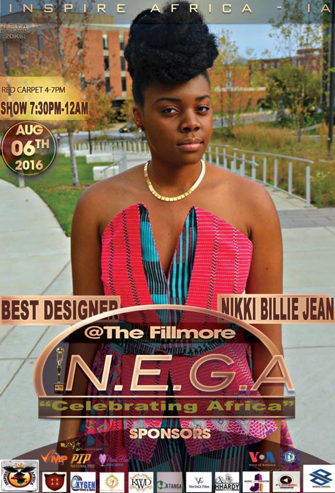 Nikki Billie Jean nominated for Best Designer at N.E.G.A. Awards 2016